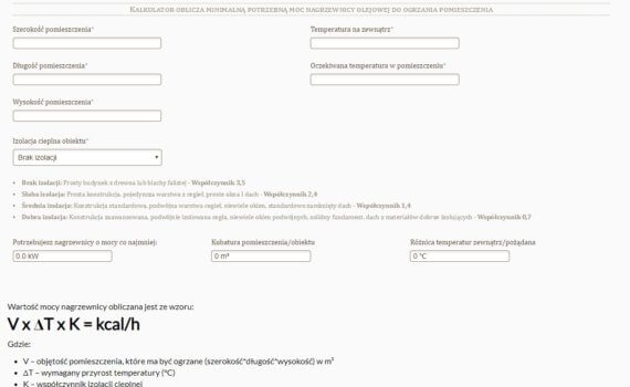 Jak policzyć moc nagrzewnicy do pomieszczenia i hali